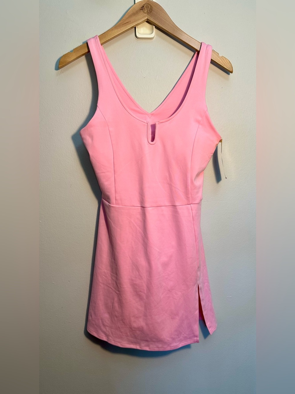 NWT All In Motion Women’s Knit Slit Active Dress Pink Built In Shorts Size S